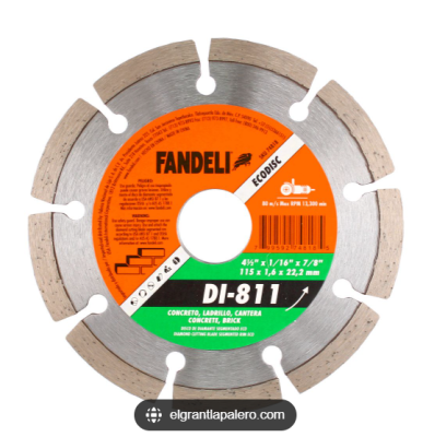 DISCO DE DIAMANTE SEGMANTADO 4 1/2 FANDELI (74818)